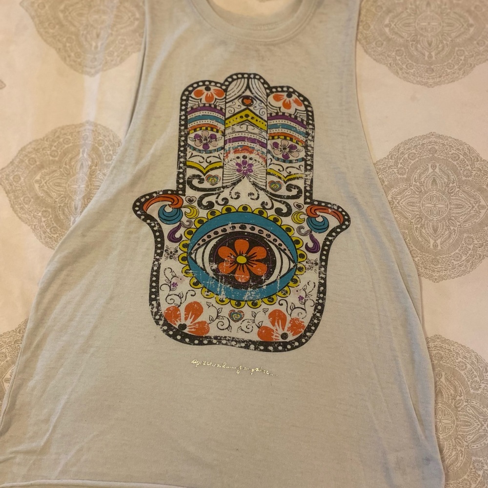 Spiritual Gangster Cream Tank Top